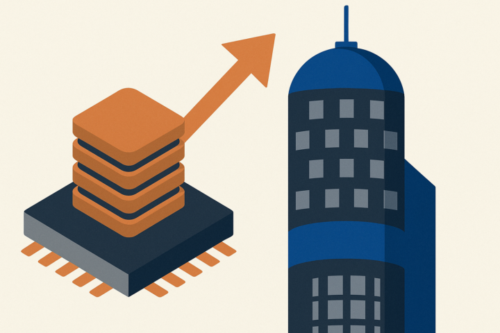 SK Hynix ADR listing cover — an HBM memory chip heading toward a US (Nasdaq) stock exchange